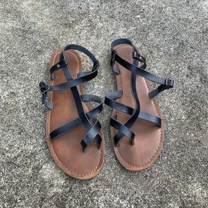 Mossimo Supply Co Strappy Sandals, Black/Brown